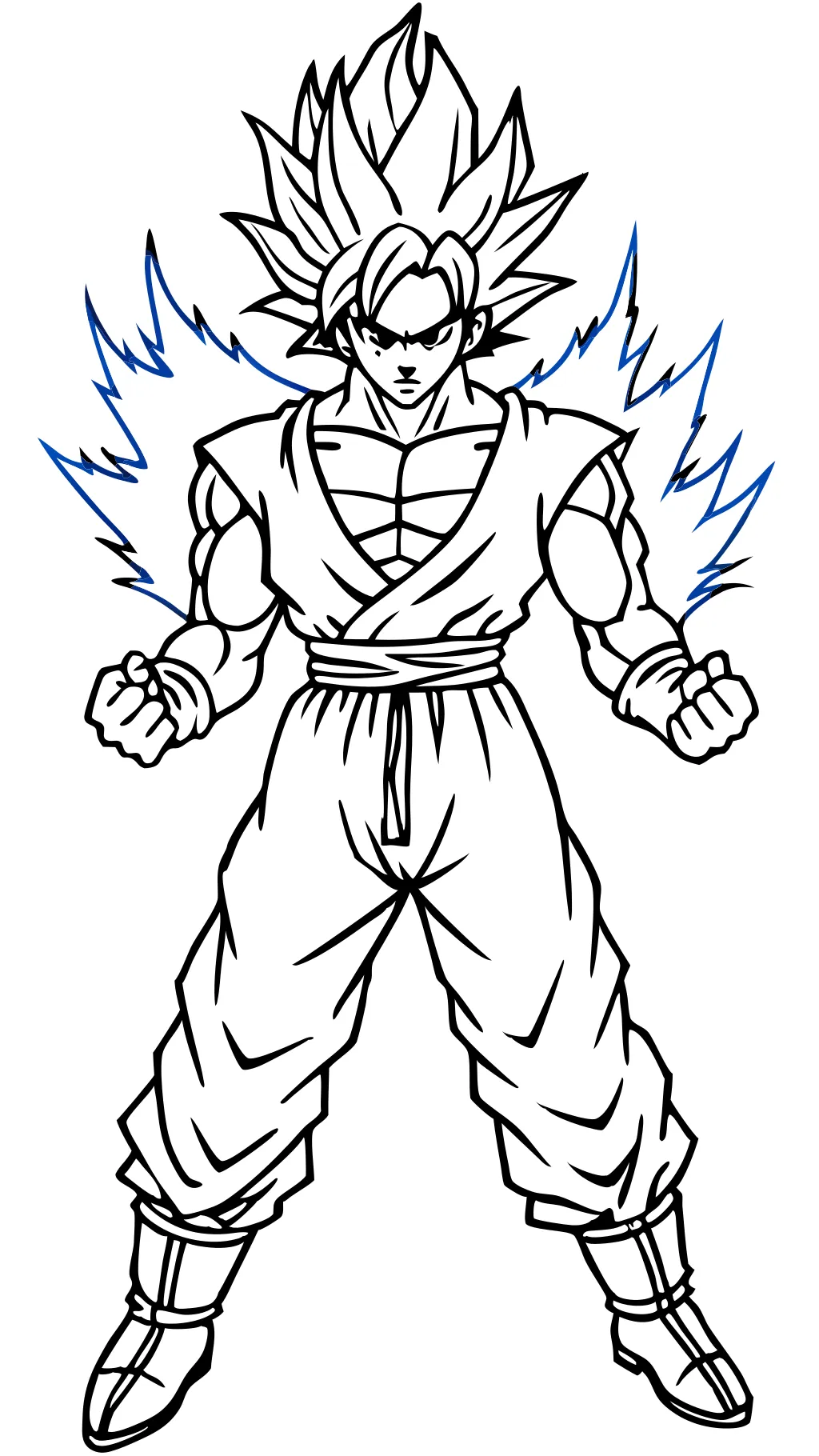 SSJ Goku Páginas para colorear